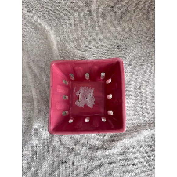 Ceramic Berry Basket with Bows Coquette - Picture 2 of 3
